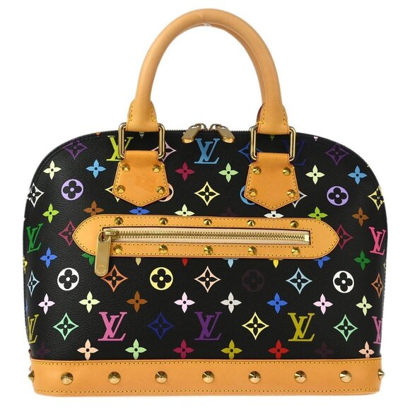 Louis Vuitton Handbags - Louis Vuitton Black Monogram Multicolor Alma Handbag M92646 FL4057 184666